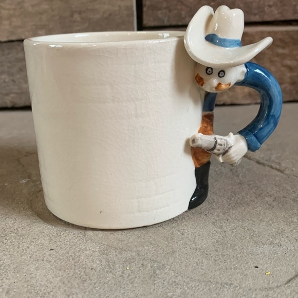 Fitz and Floyd Good Guy Bad Guy made in Japan cowboy mug/cup - Picture 1 of 6